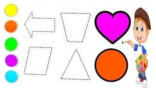 Shapes Color For Kids | Learn 2D Shapes Song Name Draw For Kids | Shapes song draw kids | Toddlers