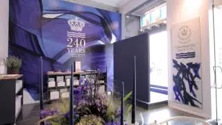 World's biggest Blue Fluted Plain plates handpainted