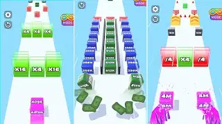 Jelly Run 2048 Game Play ULTIMATE | 3shape Game play || 32M vs 512Q vs 32B