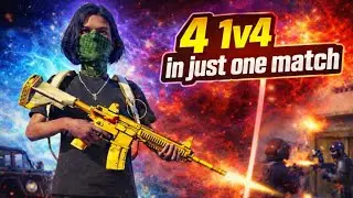 FOUR 1V4 IN JUST 1 MATCH🔥😈l #bgmi #bgmivideo #gaming #bgmilive .