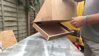 Sprinter camper conversion - galley drop down cutlery drawer