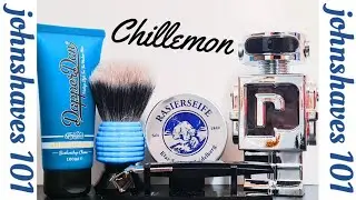 Klar Seifen Lemongrass Shaving Soap: Injector razor:schick blade:FS 27mm brush: Paco phantom splash