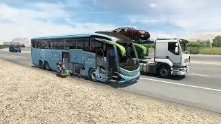 Euro Truck Simulator 2 v1.45 - Marcopolo G8 1200 6X2 SCANIA - ETS 2 1.45
