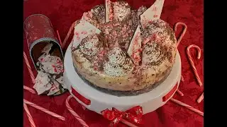 White Chocolate Peppermint Bark Cheesecake