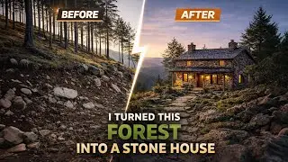 I Built My Dream Stone House in the Middle of the Forest 🏠