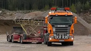 Scania R500 With VM Trailer Gets Loaded By Volvo L150E