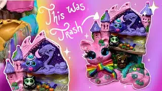 I Made a * Rainbow Kitty Castle* Out of Trash
