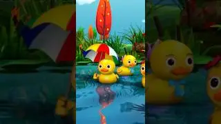 5 Little Ducks Are Swimming! 🌊 #LBB #Animalsong #Learningsong