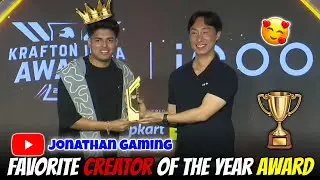 Krafton Award 🏆 Favourite Creator Of The Year -  @JONATHANGAMINGYT🔥