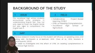 A Research Proposal - The Effectiveness of CPBL on Teaching Reading Comprehension