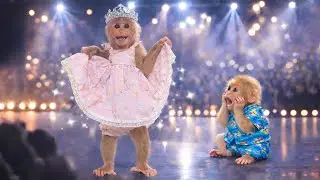 So Cute! The Baby Is Stunned by Kyo the Monkey&rsquo;s Fashion Show 😲🐒