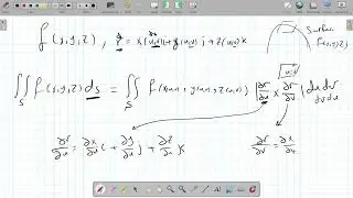 Surface integral over scalar field