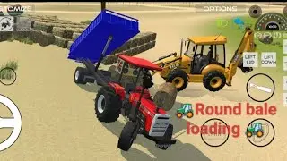 round bale trolley loading 😱😱😱