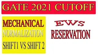 Gate 2021 Mechanical Cutoff | EWS Reservation | Normalization