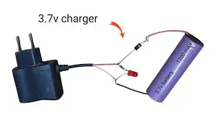 How to Charge 3.7 volt Battery with Mobile Charger || Li-ion Battery Charging Idea
