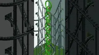 Nine synchronized interlocking vertical loops