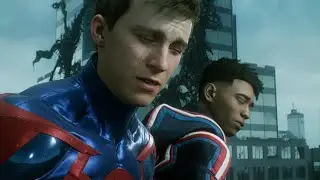 Marvel's Spider-Man 2: The 2099 spider duo find the symbiote meteorite