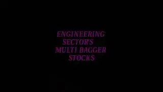 ENGINEERING SECTOR'S MULTI BAGGER STOCKS #stock #viral #shorts