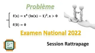 Rattrapage 2022 | Problème (Fonction Logarithme)
