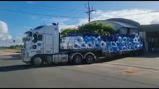 Truck load of Grain Bunker Tarps and Ground Sheets