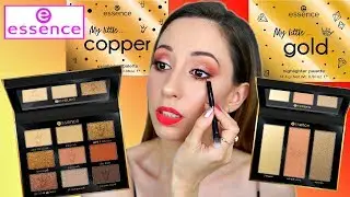 New Essence Eyeshadow Palettes | My Little Palettes - Copper & Gold (a shinny disaster!)
