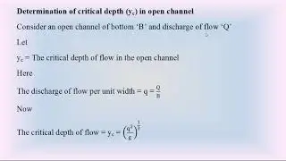 Hydraulic Engineering  | Characteristics of Water Surface Profiles in Open Channels