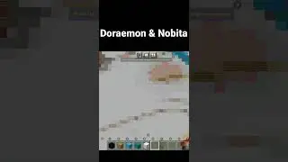 Doraemon and Nobita pixel art in minecraft #doraemon #nobita #minecraft #shorts #trending #viral