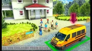 Android Gameplay : Offroad School Van Driving: Minibus Simulator 2019