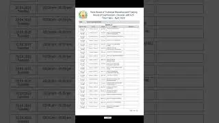 DOTE Board Exam First Year Time Table April 2025 #shorts #saravanakumarmaths #polytechnicmaths#maths