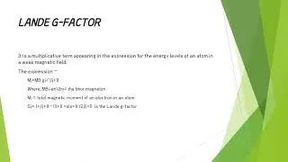 Lande g factor ... 20NS0343