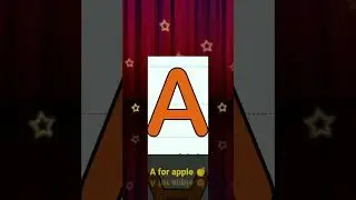 how to draw A for apple #kidslearningalphabet #abcd