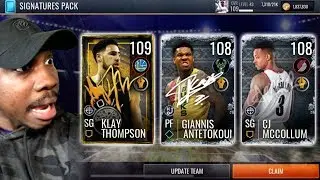 PULLING MULTIPLE 108 OVR SIGNATURE PLAYERS! NBA Live Mobile 19 Season 3 Ep. 142