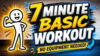 7 Minute Basic Workout | No Equipment Needed | Jumping Jacks, Wall Sits, Squats, Plank, Pushups, etc