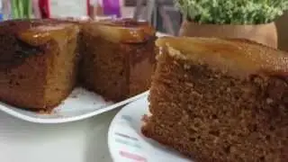 Upside-Down Ginger and Pear Cake