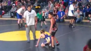 Kid goes beast mode in wrestling