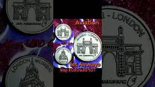 JET AIRWAYS - AVIATION Obv Gateway Of India  Rev Elizabeth Tower (Big Ben) London