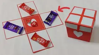 How To Make Explosion Box For Birthday/Chocolate Explosion Box Tutorial #explosionbox #birthday