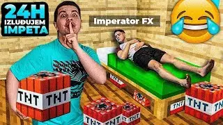 IZLUĐUJEM IMPETA 24H U MINECRAFTU😂 *poludio je* (SMIJEH DO SUZA) w/ @ImperatorFX