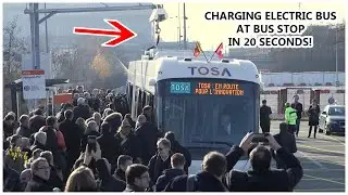 FLASH Charging Electric Buses in JUST 20 Seconds At Bus Stop (ABB TOSA)