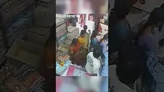 lady stealing saree shop #thief #real