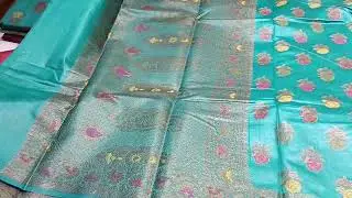 Pure Munga Tussar Benarasi Saree With BP Premium Quality