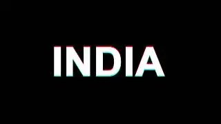 INDIA #Glitch #Effect Text #Digital TV Distortion 4K Loop Animation