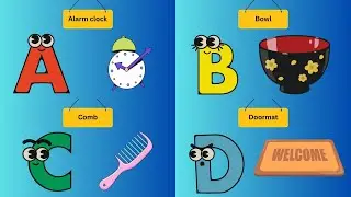 🌈 A-Z Alphabet Poem of Random Objects | Fun ABC Song for Toddlers #abcd #poem song # kids #abcd song