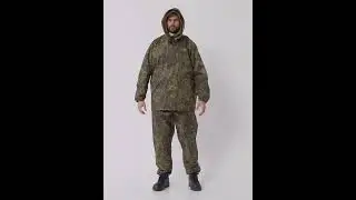 Дождевик мужской пончо накидка KATRAN ЦИКЛОН (Оксфорд, зеленая цифра)