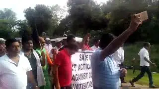 PROTEST MARCH IN C.L.W. ON 14.07.19 AGAINST PRIVATIZATION OF PRODUCTION UNITS OF INDIAN RAILWAYS
