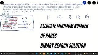 Allocate minimum number of pages | Binary Search | C++ | Google Interview Question| JocoScript