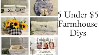 5 Must Try Everyday Farmhouse Diy's l 5 Under $5 l  DollarTree Diy Crafts