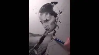 Daisy Ridley Time Lapse Drawing