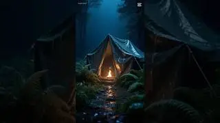Sleeping Peacefully in a Rain Shelter 🌧️ | Deep Outdoor Sleep #sleep#rainsounds#sheltersleep