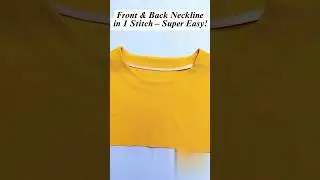 Easy Front & Back Neckline #shorts #trending #youtubeshorts #sewing #diy #sewingtips #sewingtutorial